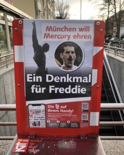 Antrag für Freddie Denkmal in München