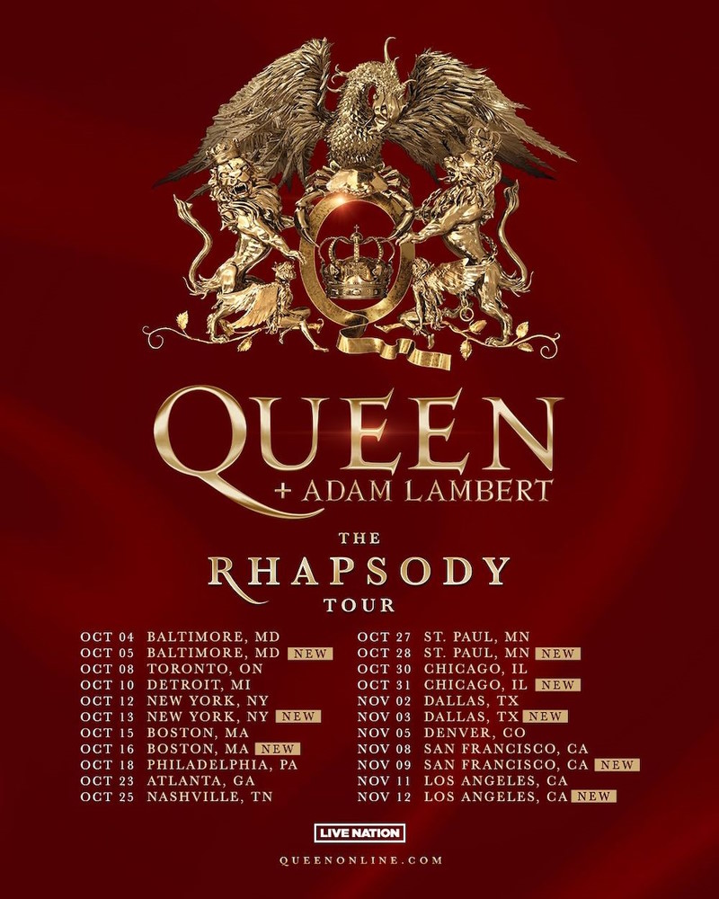 Weitere acht Termine für die Queen + Adam Lambert Tour 2023